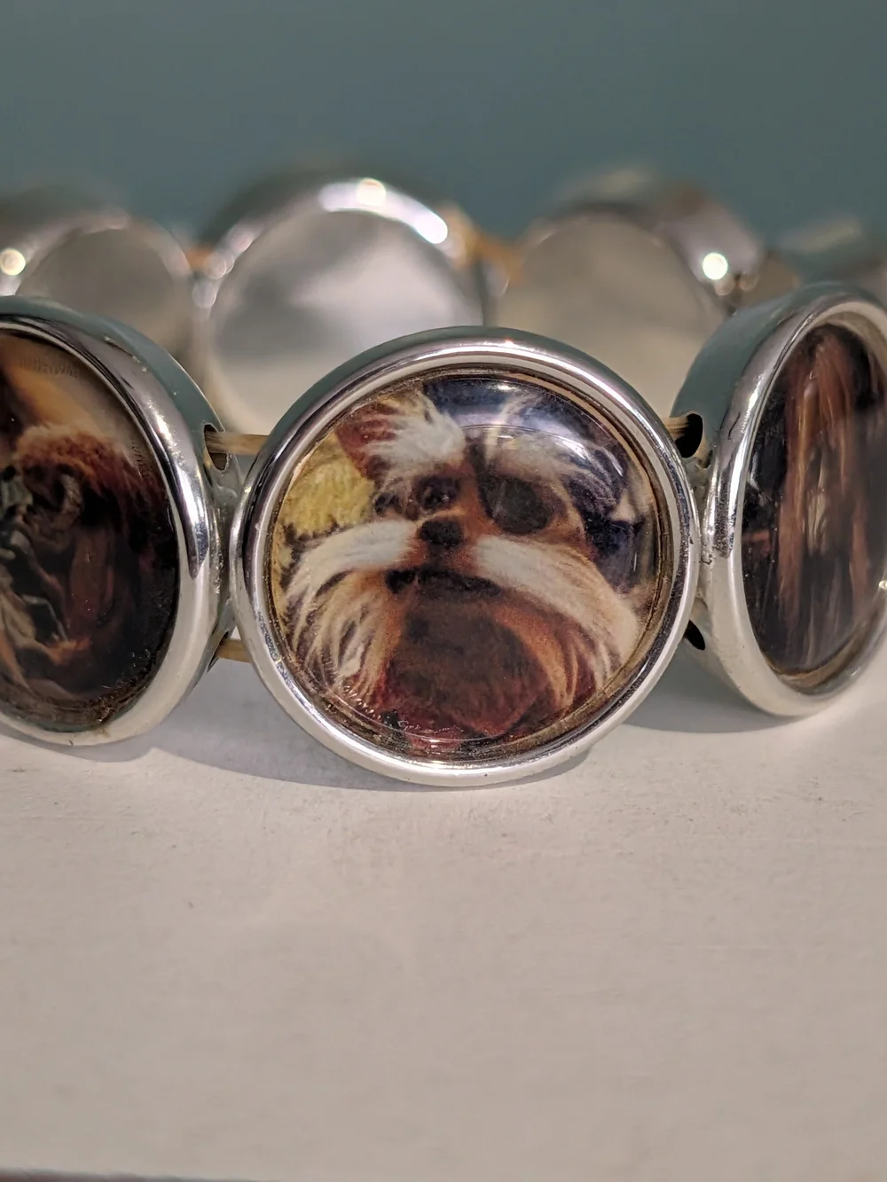 Vintage 80's Labyrinth Movie Photo Cabochon Charm Stretch Bracelet-New Nostalgia